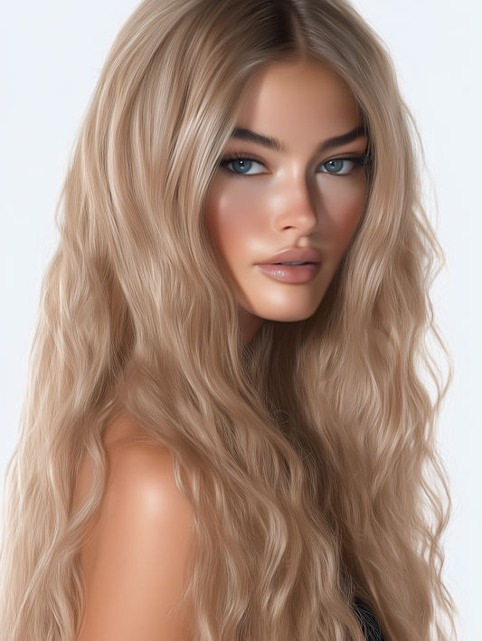 Alaya Beauty Clip-In Hairextensions – Champagne Smoke (40 cm)