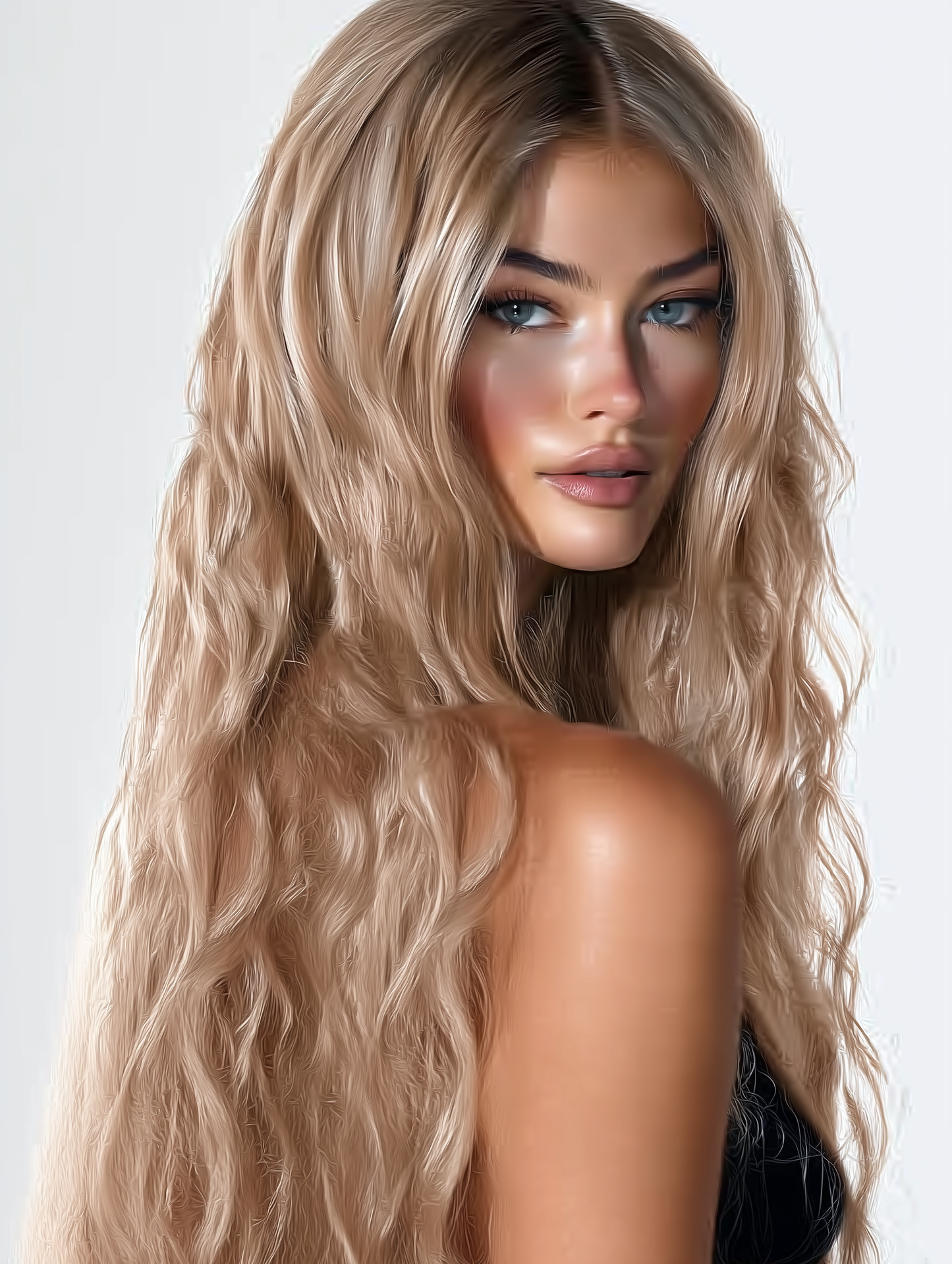 Alaya Beauty Clip-In Hairextensions – Champagne Smoke (40 cm)